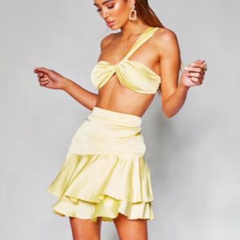 Yellow Meshki Italian Summer top skirt set!